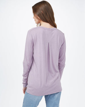 Purple Women's Recycled V-Neck Long Sleeve Top