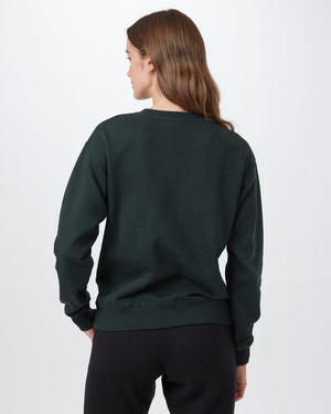 Green Women's Embroidered Crew Neck