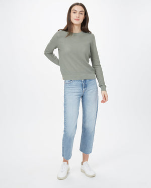 Green Women's Organic Ribbed Sweater