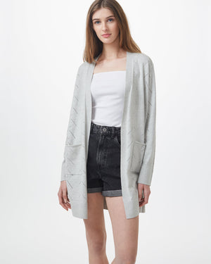 Gray Women's Organic Knit Cardigan