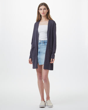 Gray Women's Organic Knit Cardigan