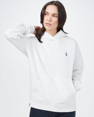 White Organic Fleece Pullover Hoodie