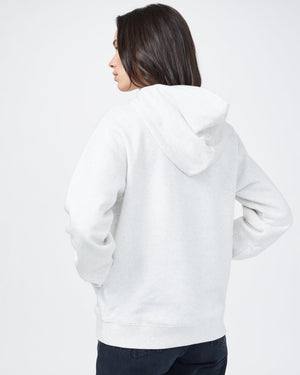 White Organic Fleece Pullover Hoodie