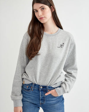 Gray Women's Animal Embroidered Sweatshirt