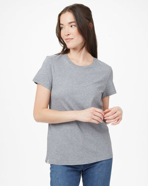 Gray Organic Cotton, Crew-Neck T-Shirt