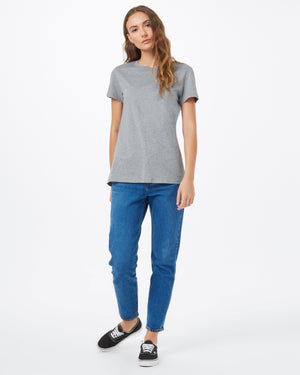 Gray Organic Cotton, Crew-Neck T-Shirt