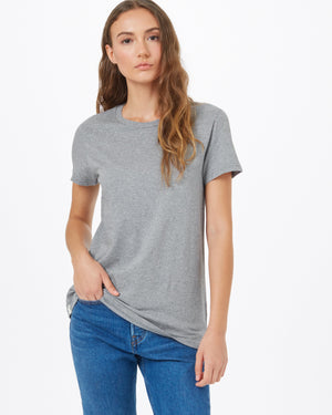 Gray Organic Cotton, Crew-Neck T-Shirt