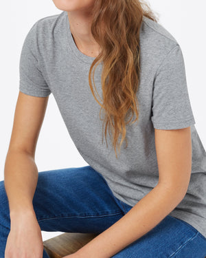 Gray Organic Cotton, Crew-Neck T-Shirt