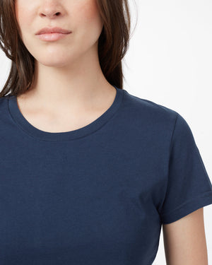 Blue Organic Cotton, Crew-Neck T-Shirt