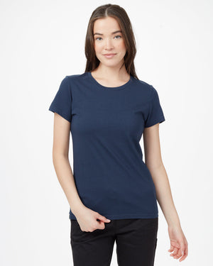 Blue Organic Cotton, Crew-Neck T-Shirt