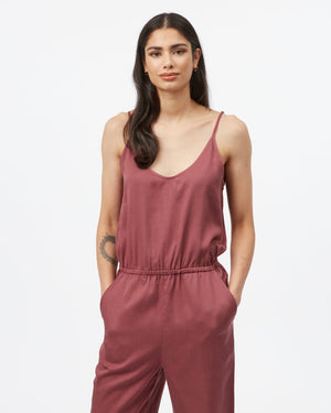 Purple Women's Cropped Wide Leg Jumpsuit