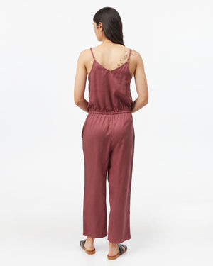 Purple Women's Cropped Wide Leg Jumpsuit