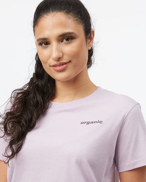 Purple Crew Neck Graphic Tee