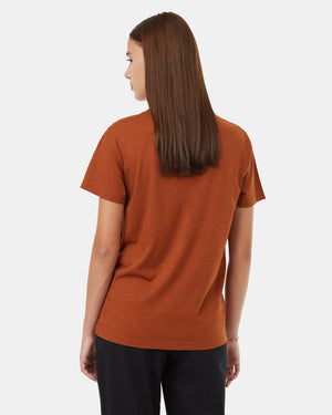 Brown-Recycled-Polyester-Graphic-T-Shirt