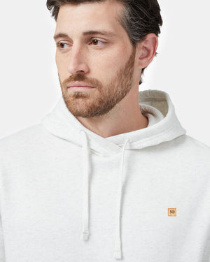 White Men's Eco-Friendly Pullover Hoodie