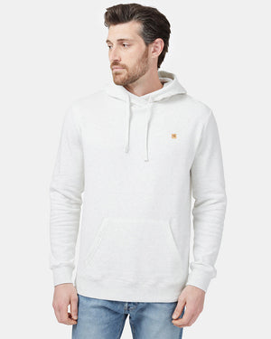 White Men's Eco-Friendly Pullover Hoodie