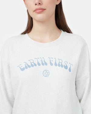 White Women's Graphic Eco-Friendly Pullover