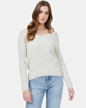 White Women's Lightweight Knit Sweater