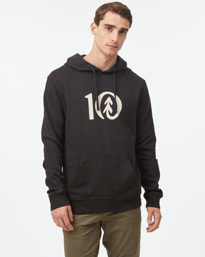 Black Men's Organic Cotton Pullover Hoodie