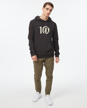 Black Men's Organic Cotton Pullover Hoodie