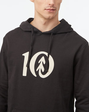 Black Men's Organic Cotton Pullover Hoodie