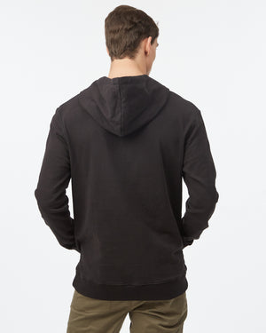 Black Men's Organic Cotton Pullover Hoodie